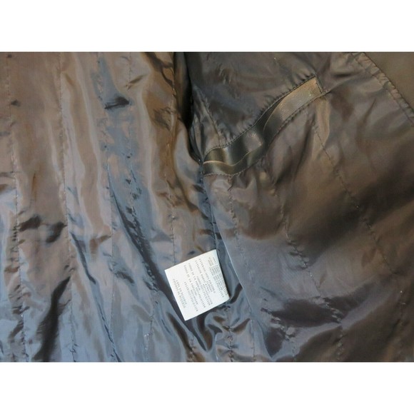 Levi’s Men Faux Leather Jacket Sz M Full Zip Rider Trucker Hooded Motorcycle - Picture 6 of 16